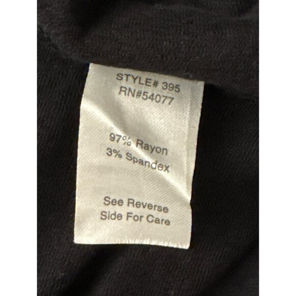 Cabi  Black Tulip Hem Faux Wrap Skirt size Small 395 Jersey Knit Pencil Pull-On - Picture 3 of 5